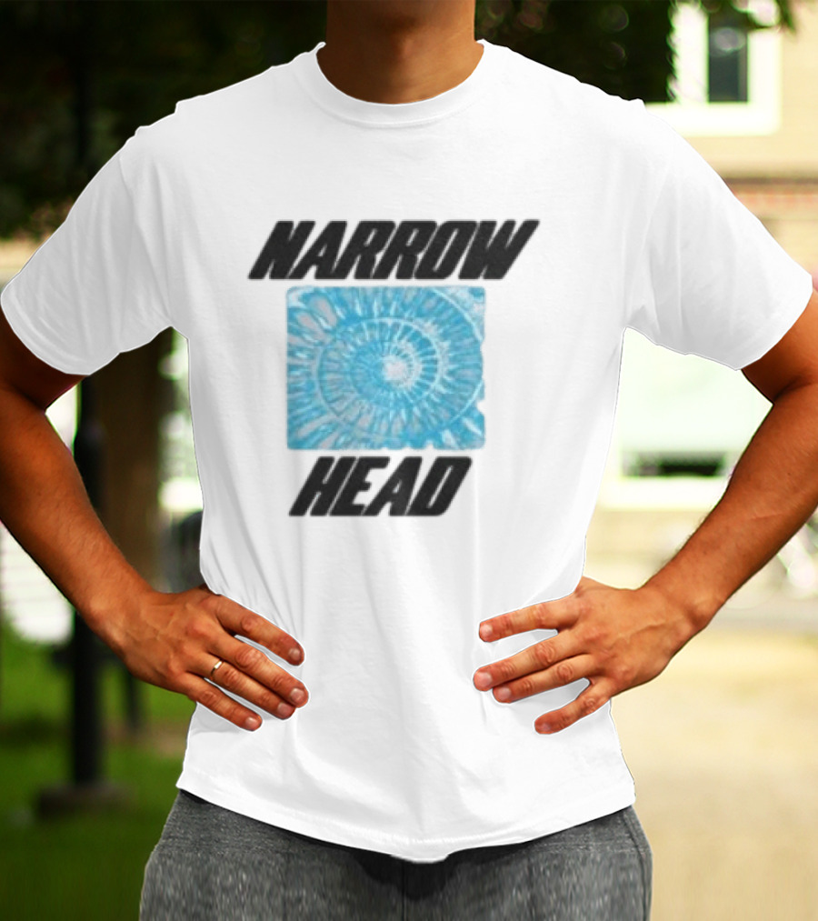 Narrow Head Blue Spiral Shell Tie Dye T-Shirt