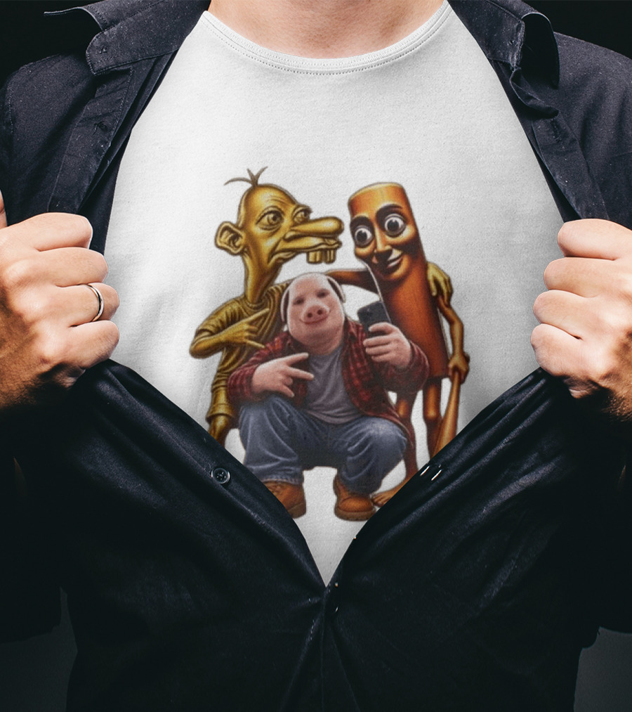 Neegy John Pork Tung Tung Tung Sahur Meme Characters T-Shirt