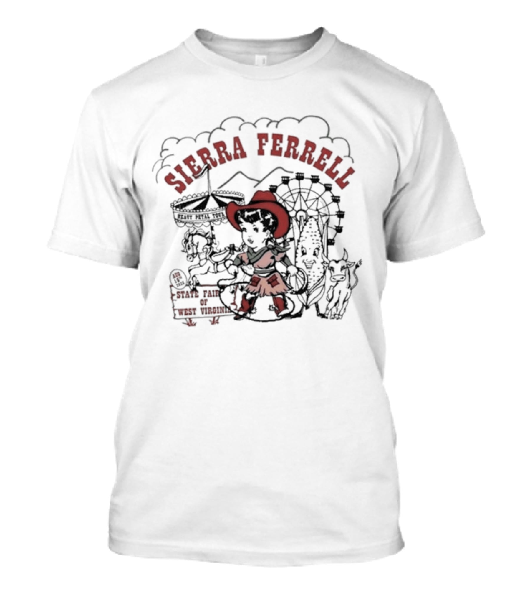 Sierra Ferrell State Fair West Virginia Lewisburg Aug 16 2026 Cowboy Ferris Wheel T-Shirt