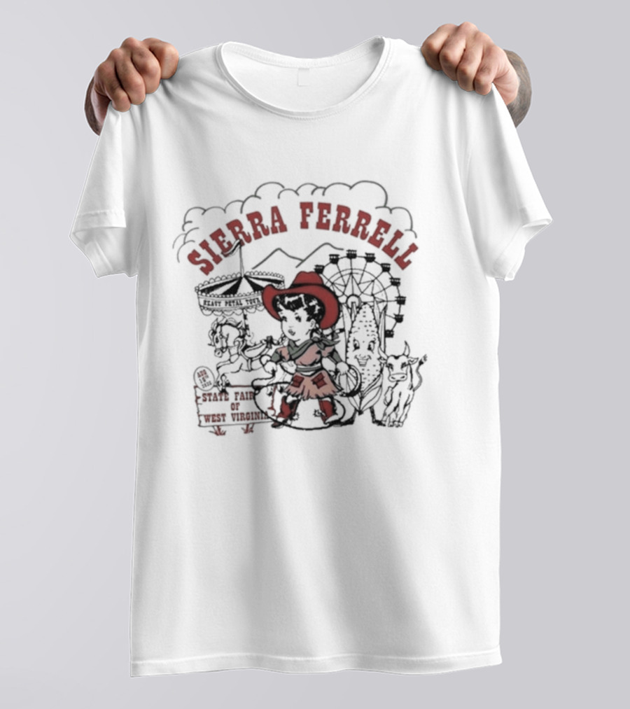 Sierra Ferrell State Fair West Virginia Lewisburg Aug 16 2026 Cowboy Ferris Wheel T-Shirt