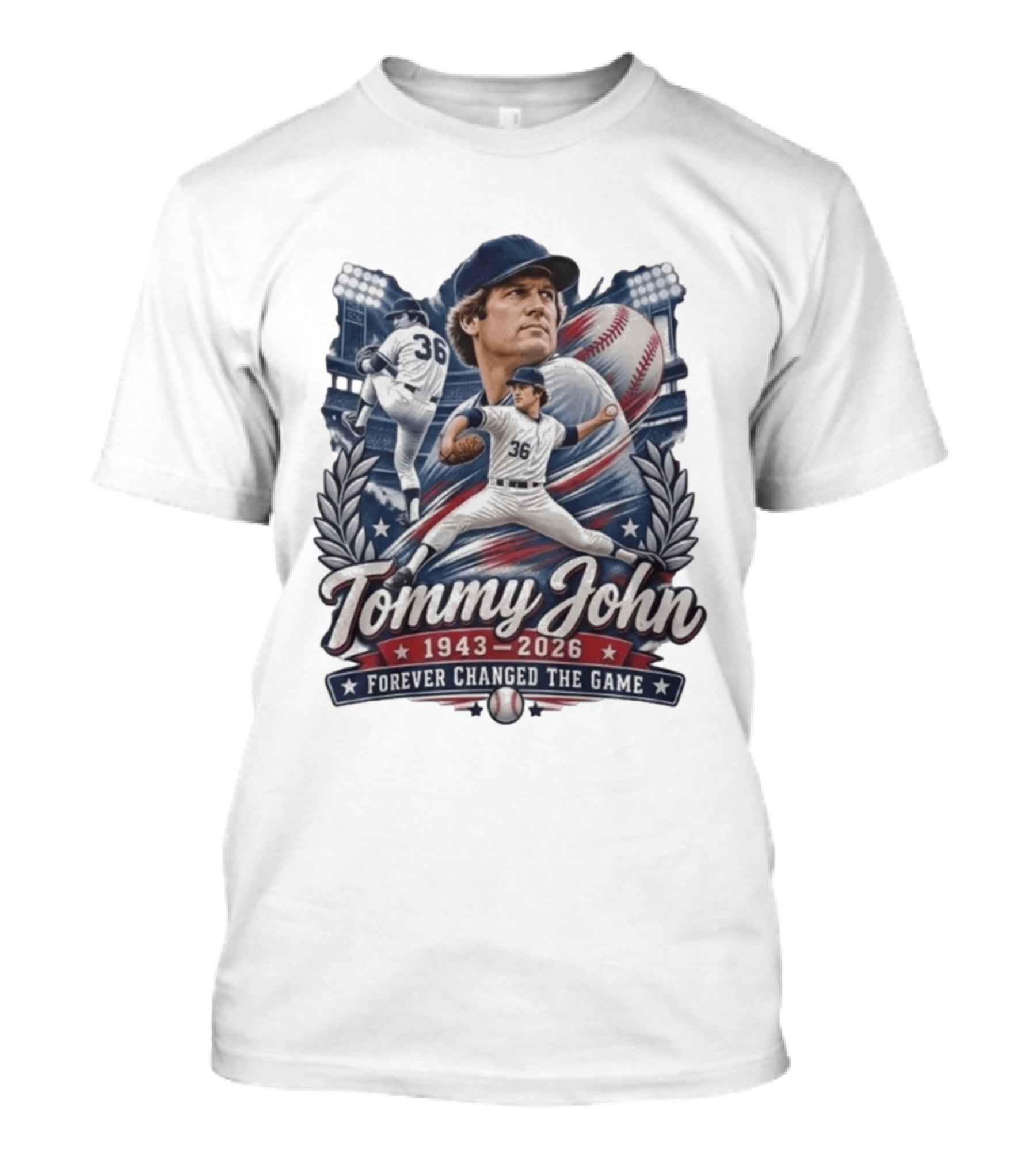 Tommy John 1943 2026 Baseball Legend Forever Changed The Game T-Shirt