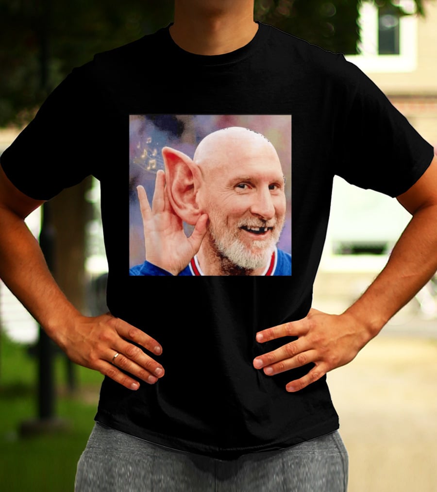 Lionel Messi Elf Meme Pessi Big Ear Music Notes Bald Man T-Shirt