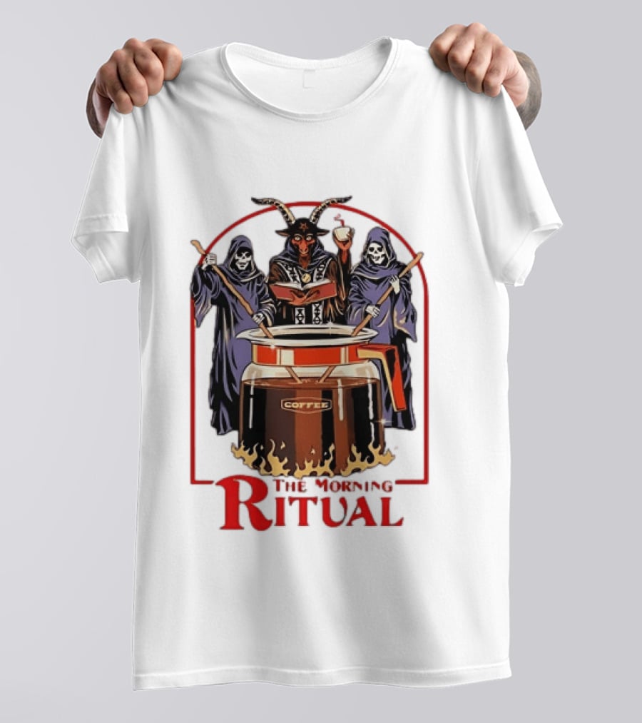 Ritual Coffee Grim Reaper Satanic Morning T-Shirt