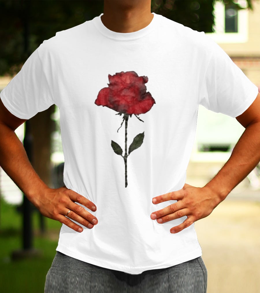 Original CORTIS Seonghyeon Acne Studios Women's Red Rose 2026 T-Shirt