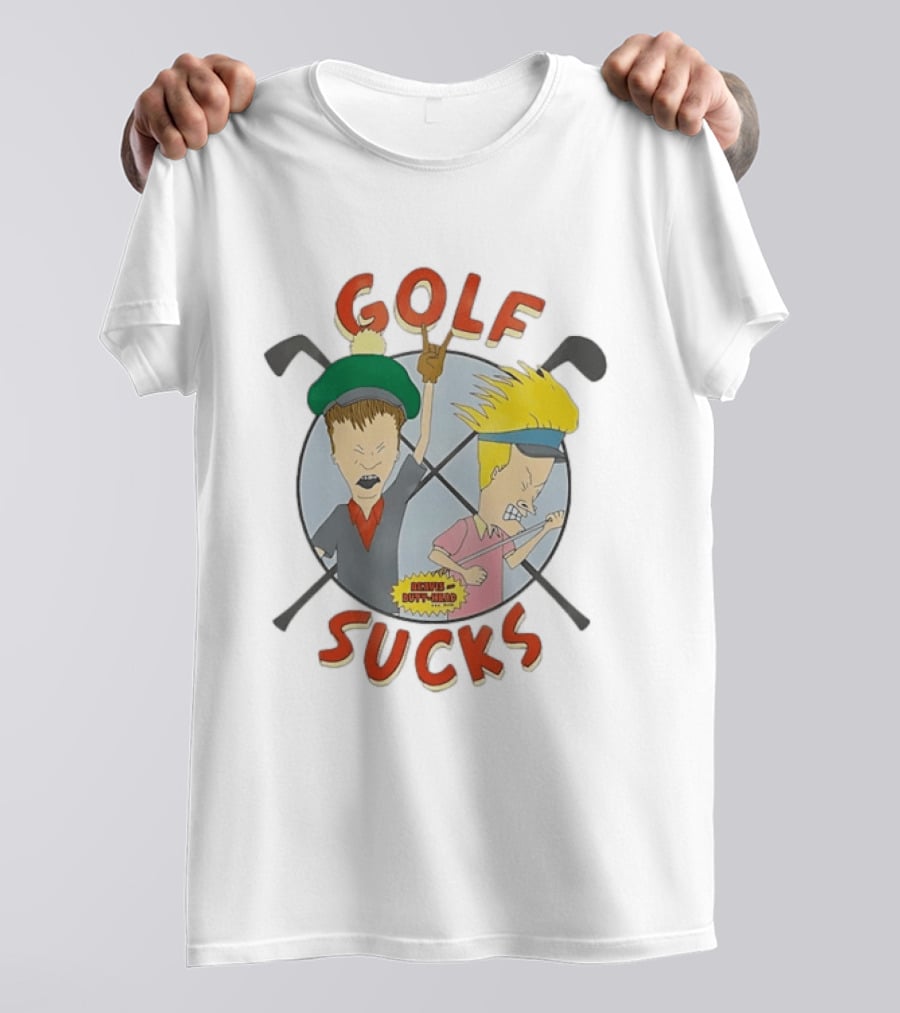 Beavis And Butt Head Golf Sucks 90s Cartoon T-Shirt