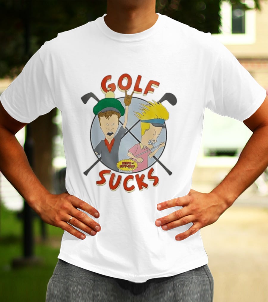 Beavis And Butt Head Golf Sucks 90s Cartoon T-Shirt