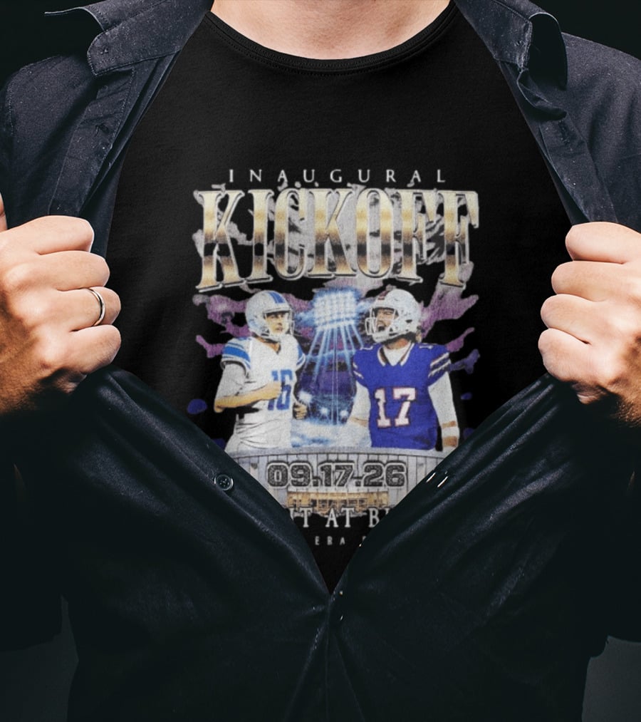 Inaugural Kickoff Detroit At Buffalo 09.17.26 A New Era Begins T-Shirt
