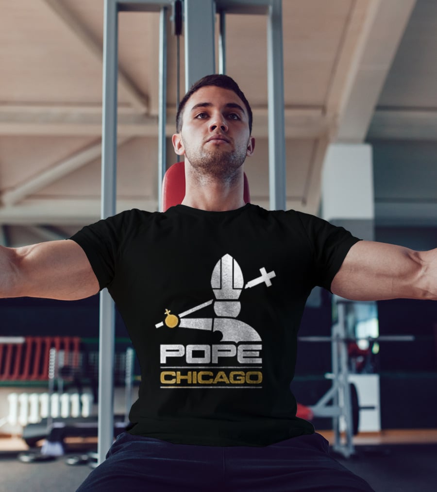 Chicago White Sox Pope Chicago Silver Cross Baseball T-Shirt
