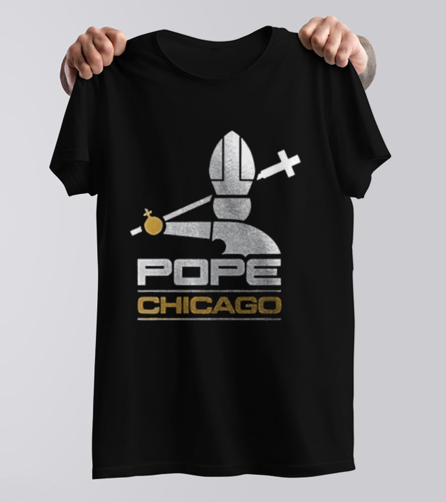 Chicago White Sox Pope Chicago Silver Cross Baseball T-Shirt
