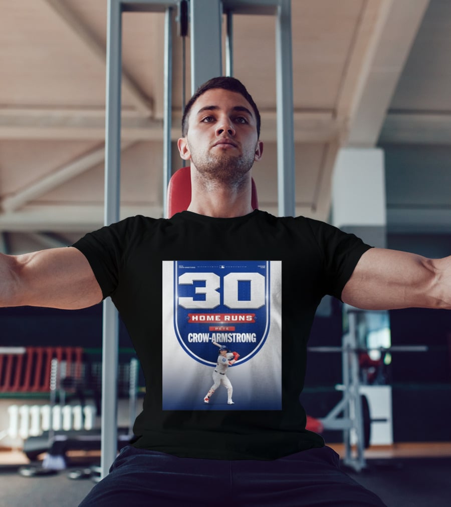 30 Home Runs Pete Crow Armstrong Chicago Cubs T-Shirt