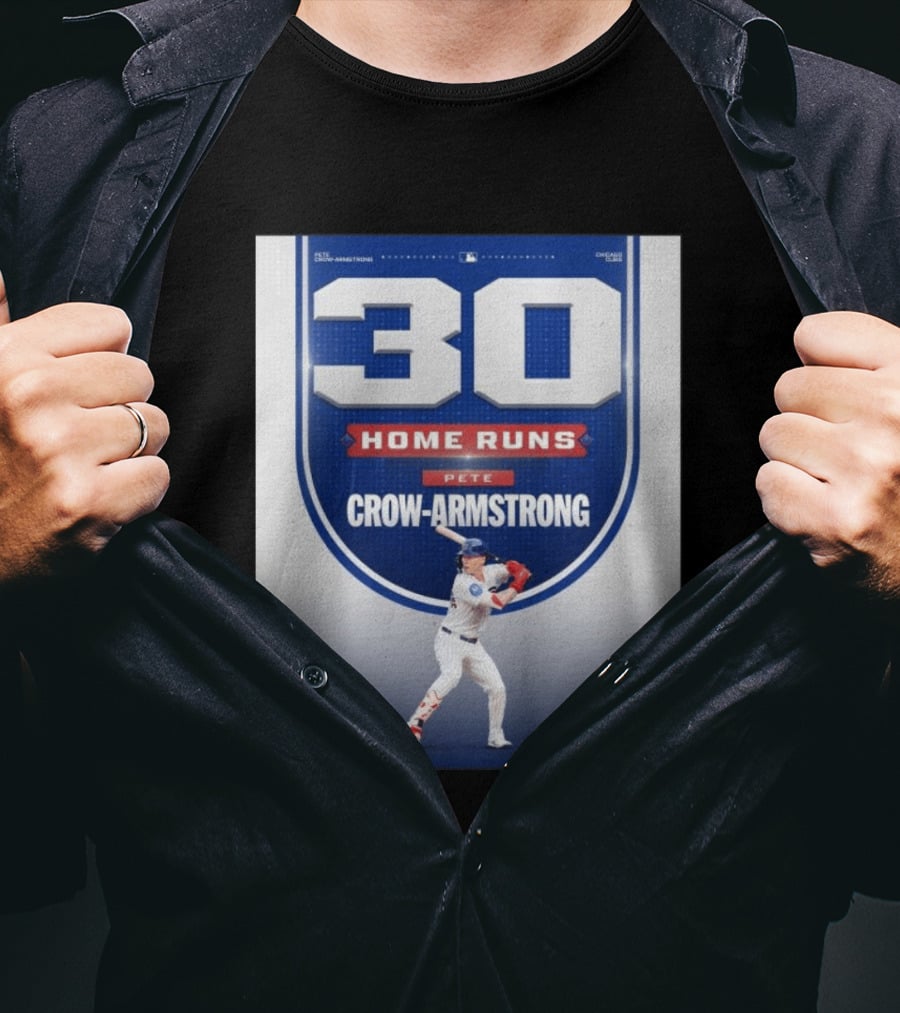 30 Home Runs Pete Crow Armstrong Chicago Cubs T-Shirt