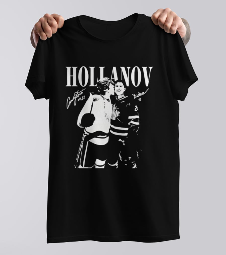 Hollanov Comorston Hudson No 87 Autographs T-Shirt