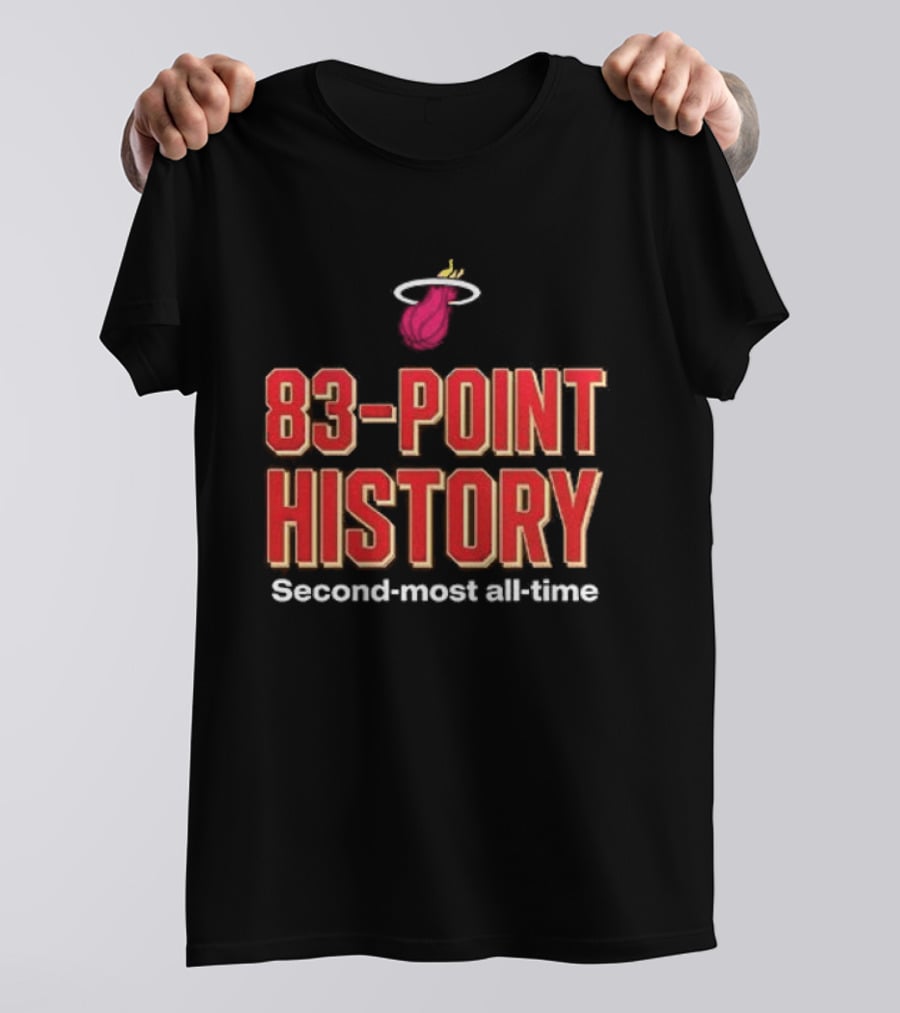 Miami Heat Bam Adebayo 83 Point History Second Most All Time T-Shirt
