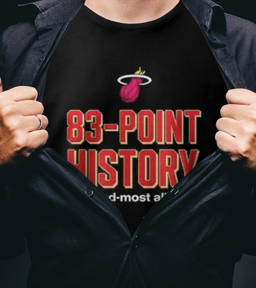 Miami Heat Bam Adebayo 83 Point History Second Most All Time T-Shirt