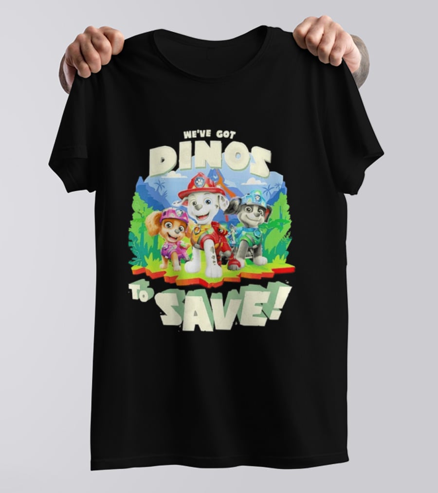 Paw Patrol We've Got Dinos To Save Marshall Adventure With Dinosaurs T-Shirt