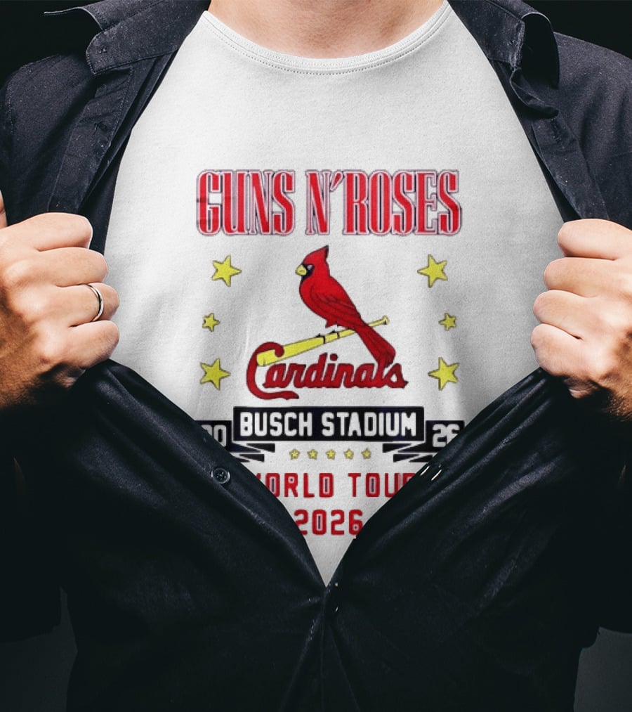 Guns N' Roses Busch Stadium St Louis Cardinals World Tour 2026 T-Shirt