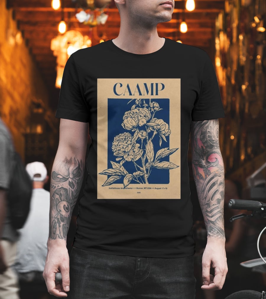 CAAMP KettleHouse Amphitheater Bonner MT August 17+18 2026 Floral T-Shirt