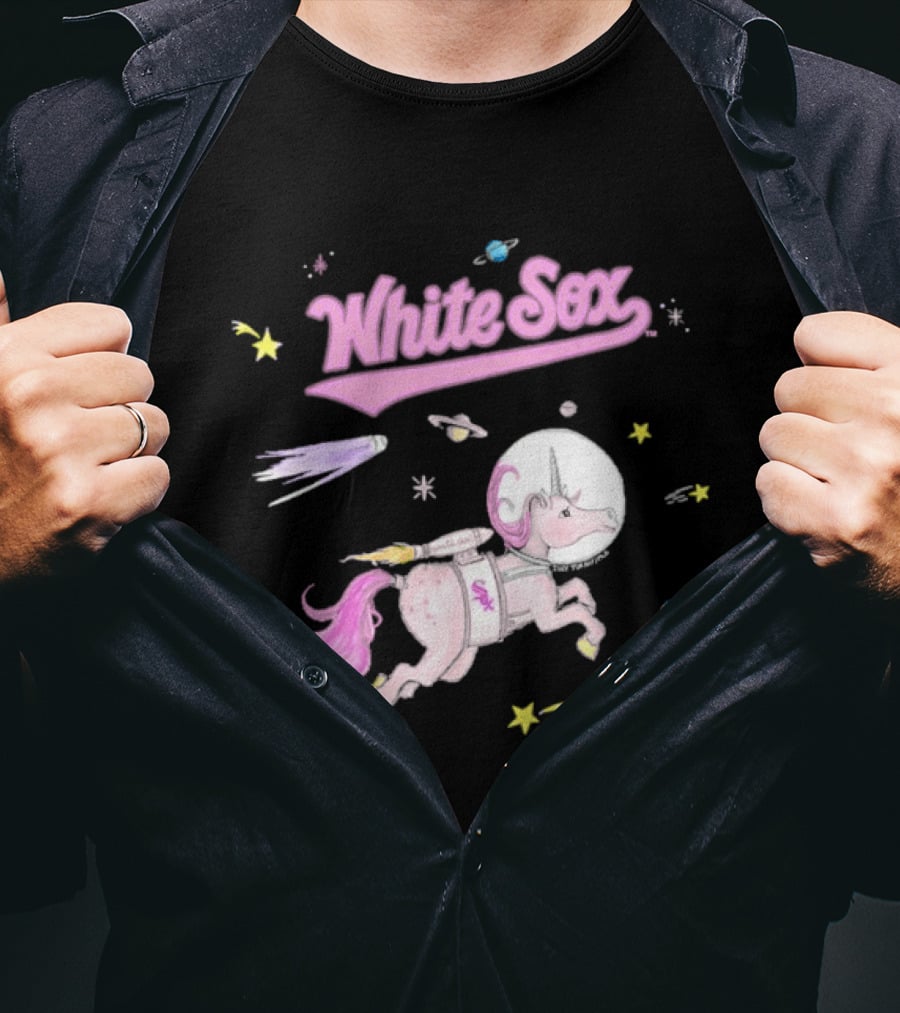 Chicago White Sox Tiny Turnip Youth Space Unicorn Galaxy Adventure T-Shirt