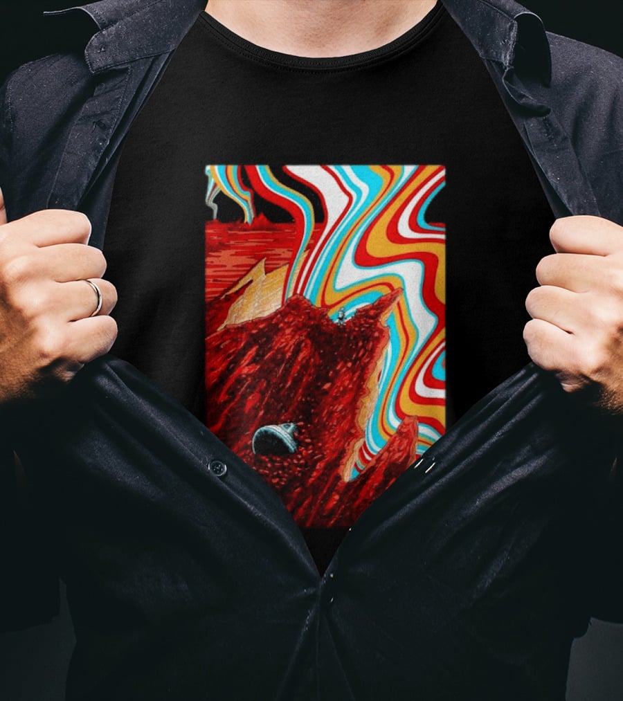 Gov't Mule Livingston MT August 18 2026 Event Psychedelic Swirls Alien Landscape T-Shirt