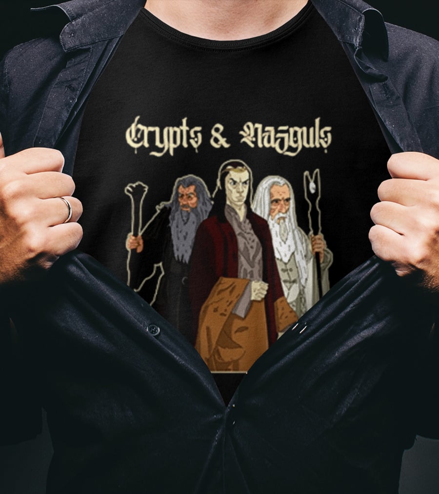 Crypts & Nazgûls Wizards Of The Rings Characters T-Shirt