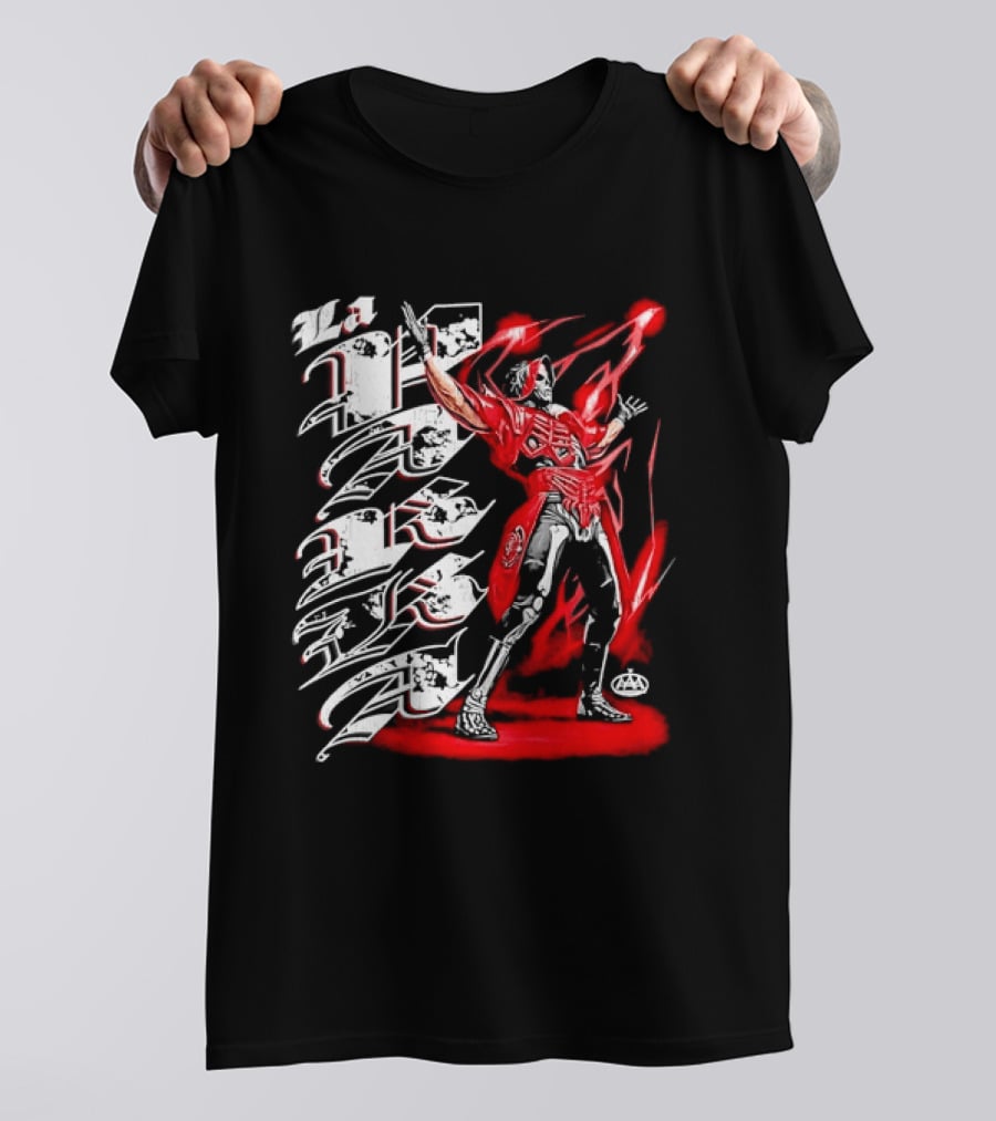 La Parka AAA Lucha Libre Legend Skeleton Warrior Action Hero T-Shirt