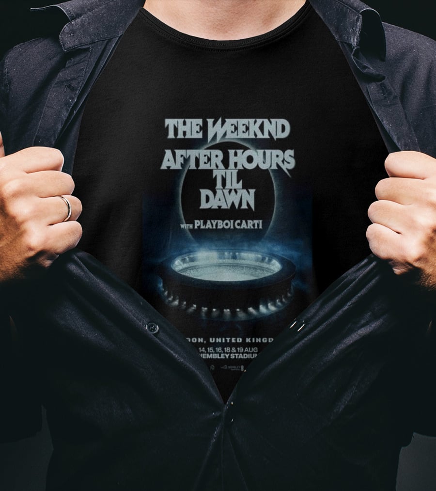 The Weeknd After Hours Til Dawn Playboi Carti London Wembley Stadium August 2026 T-Shirt