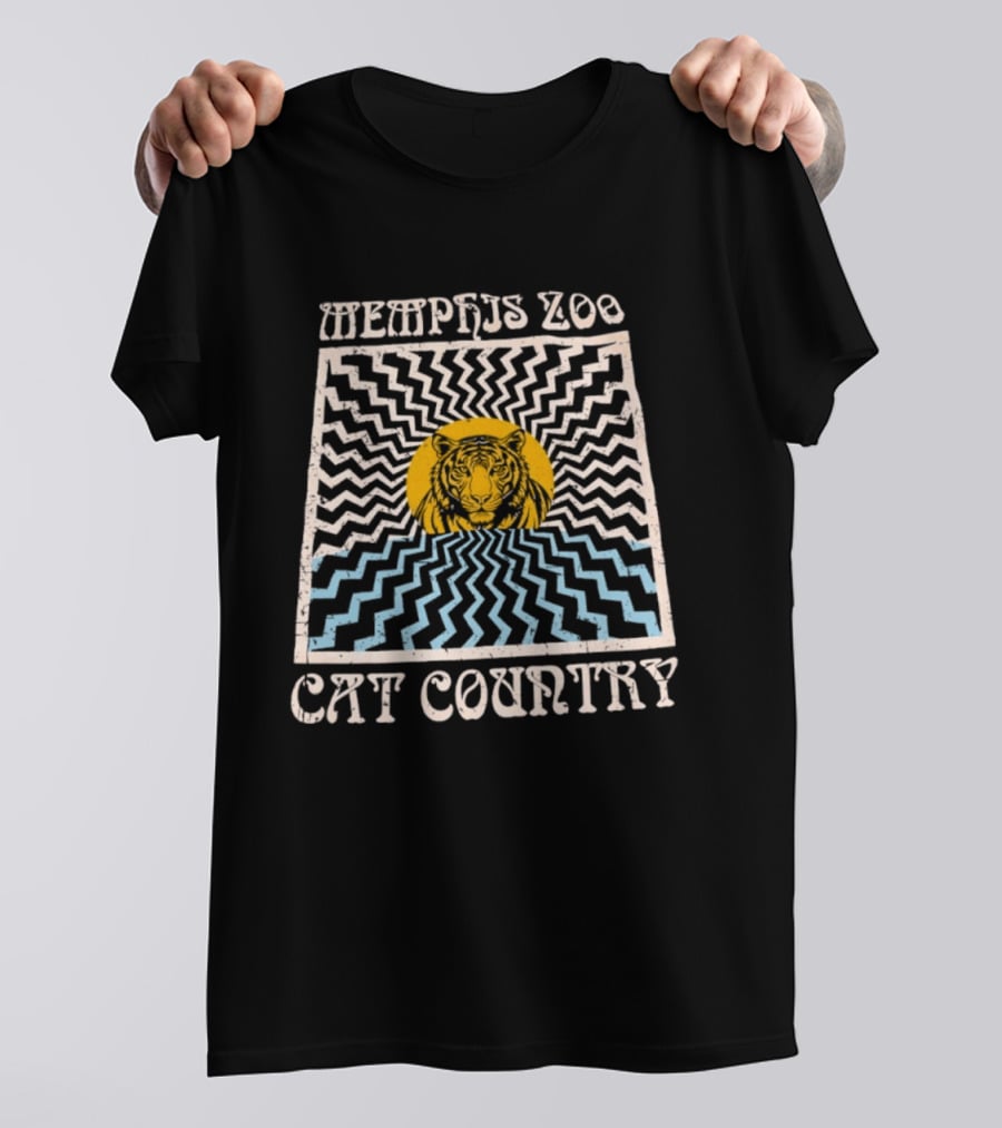 Memphis Zoo Cat Country Tiger Vintage Distressed T-Shirt