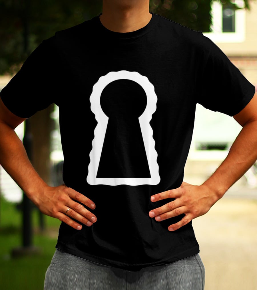 Minimalist Keyhole Secret Door Aesthetic T-Shirt