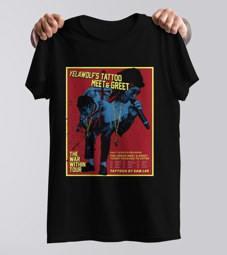 Yelawolf's Tattoo Meet & Greet The War Within Tour Tattoos By Sam Lee T-Shirt