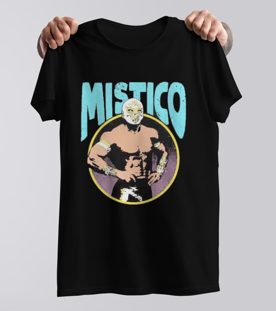 Mistico Lucha Libre Wrestler CMLL Mexican Wrestling Iconic Masked Fighter T-Shirt