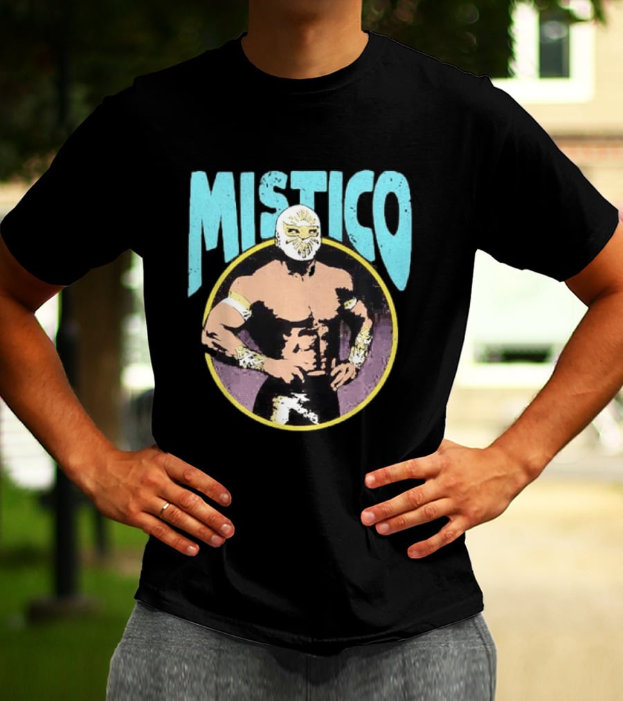 Mistico Lucha Libre Wrestler CMLL Mexican Wrestling Iconic Masked Fighter T-Shirt
