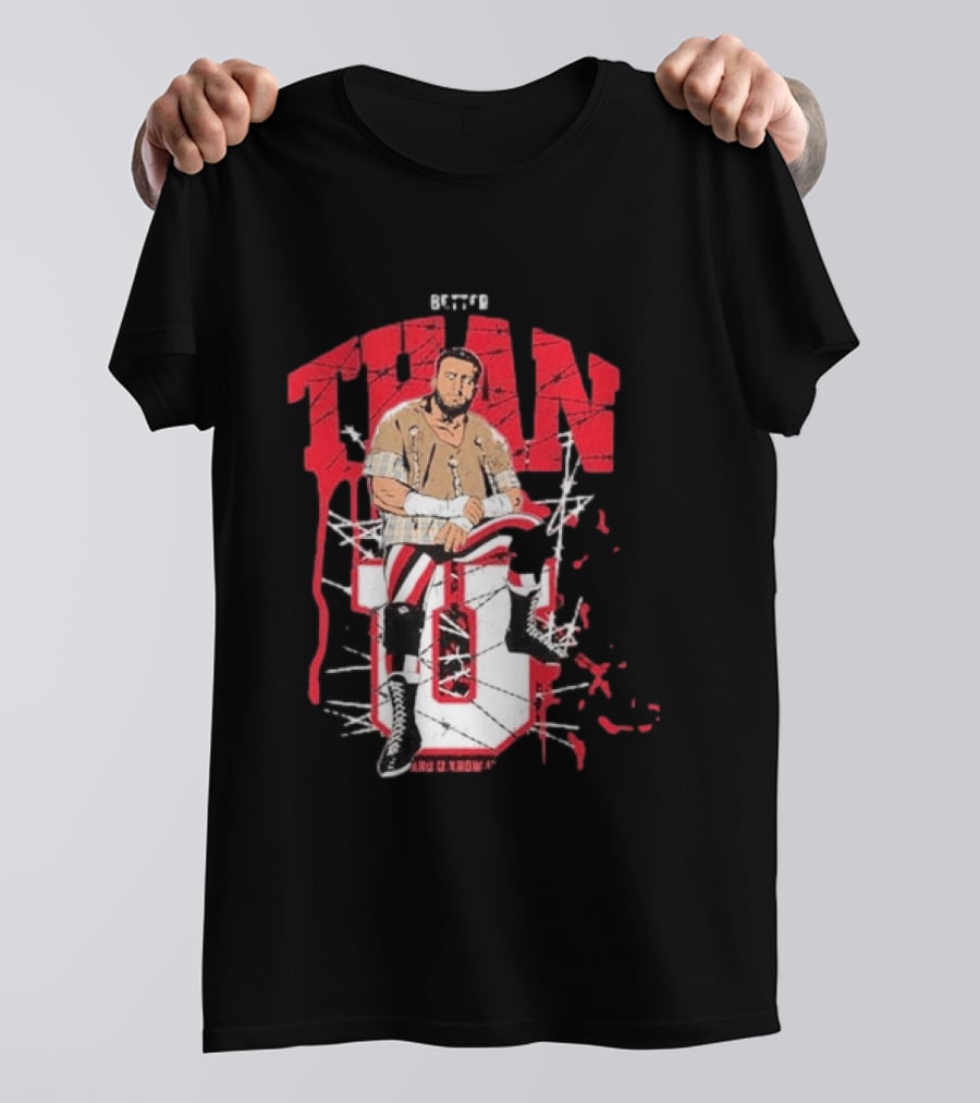 MJF Better Than You AEW Champion Barbed Wire Wrestling T-Shirt