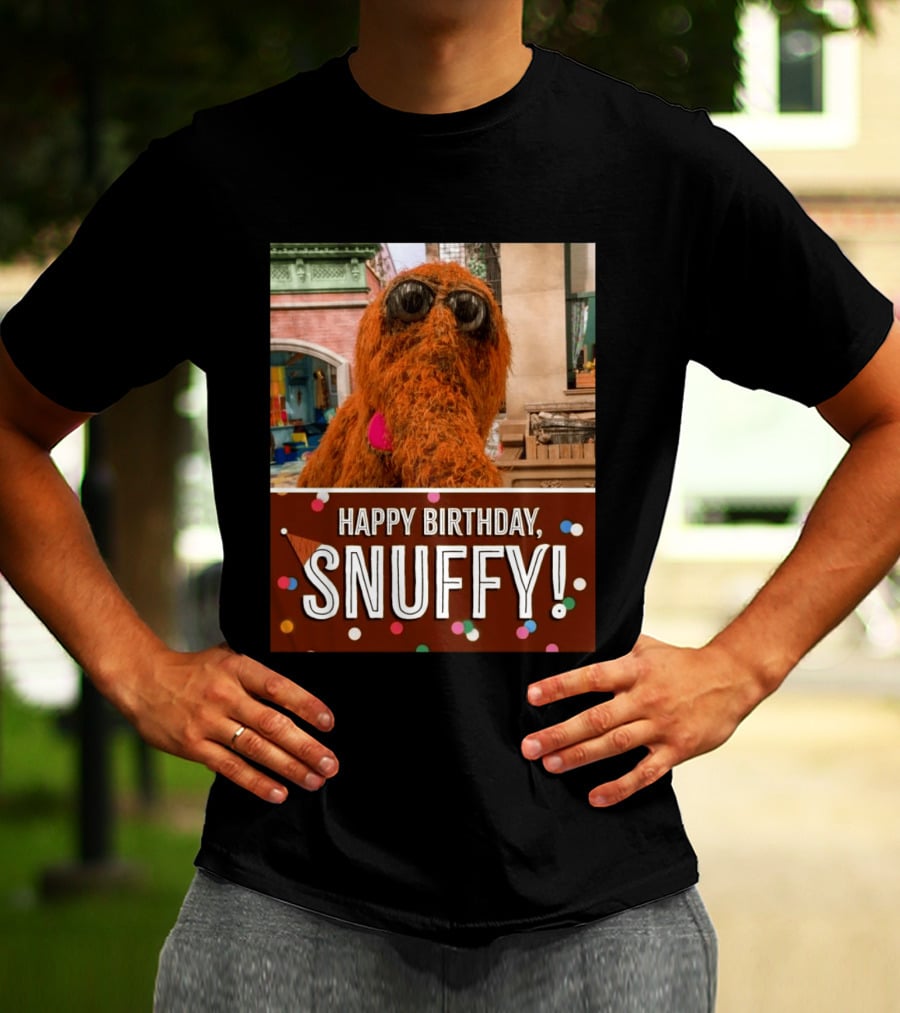 Happy Birthday Snuffy Celebrate With Cheerful Confetti T-Shirt