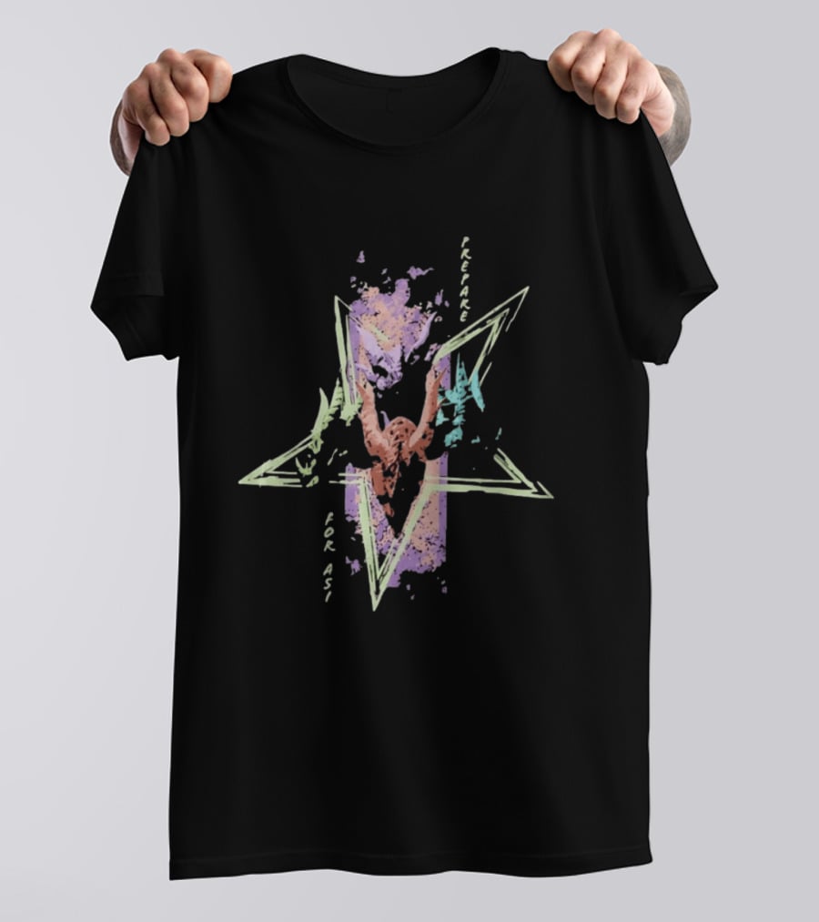 Prepare For ASI Pentagram Dragon Heads Fantasy T-Shirt