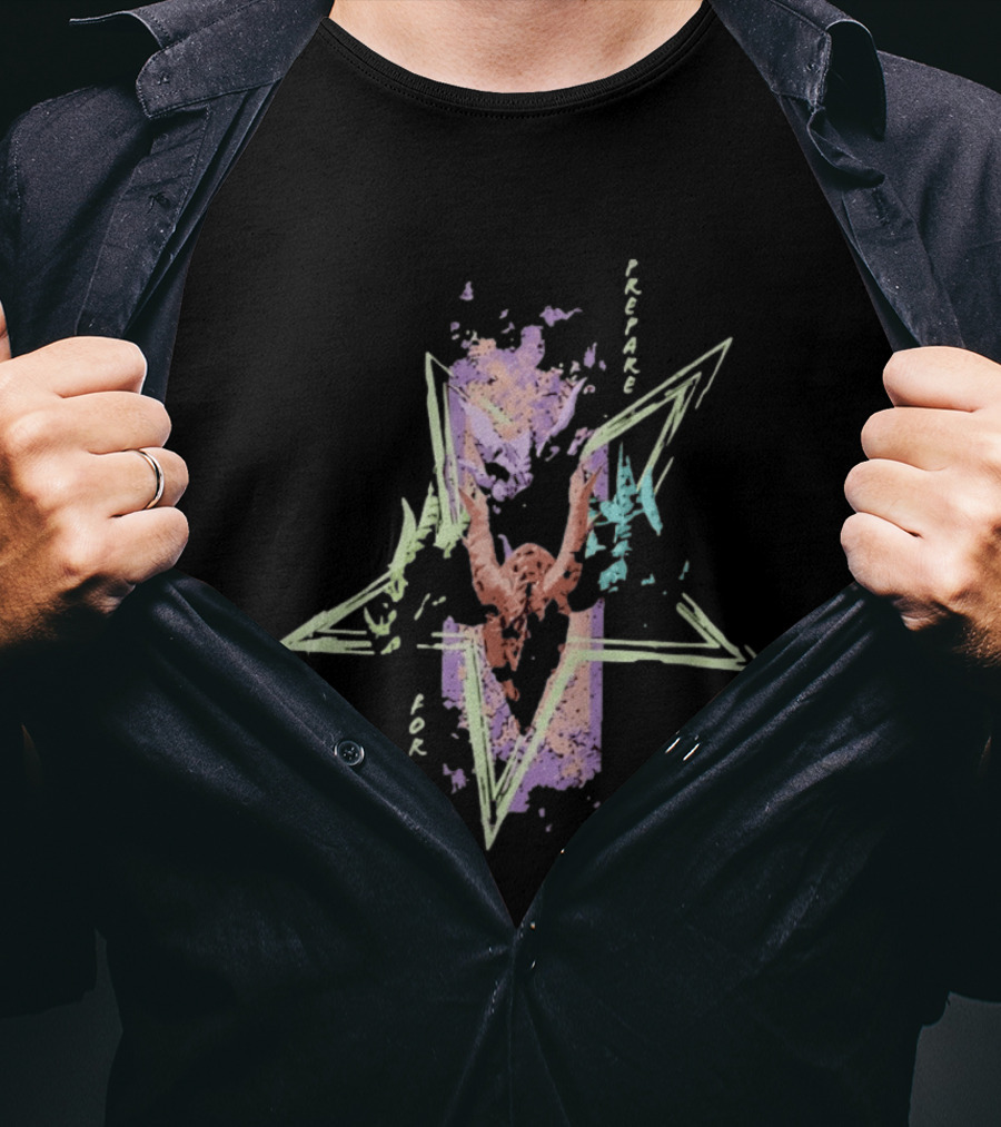 Prepare For ASI Pentagram Dragon Heads Fantasy T-Shirt
