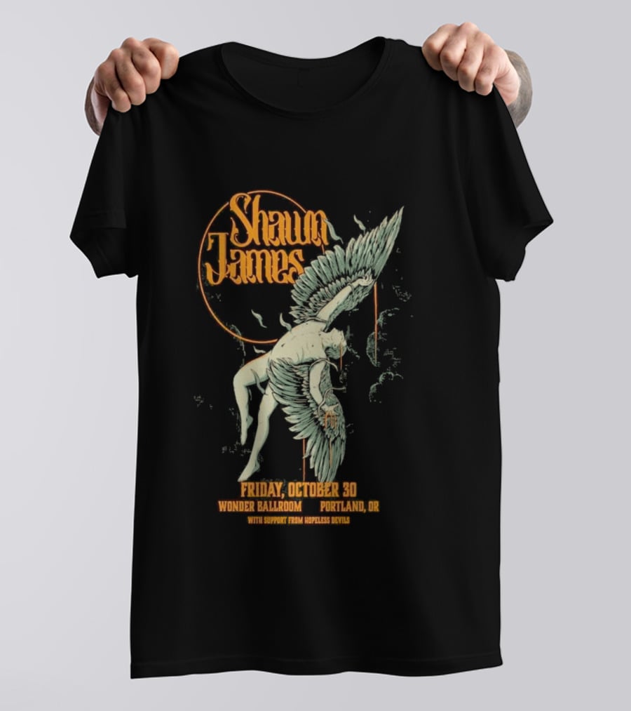 Shawn James Live Wonder Ballroom Portland OR October 30 2026 Special Guest Sam Hopeless T-Shirt