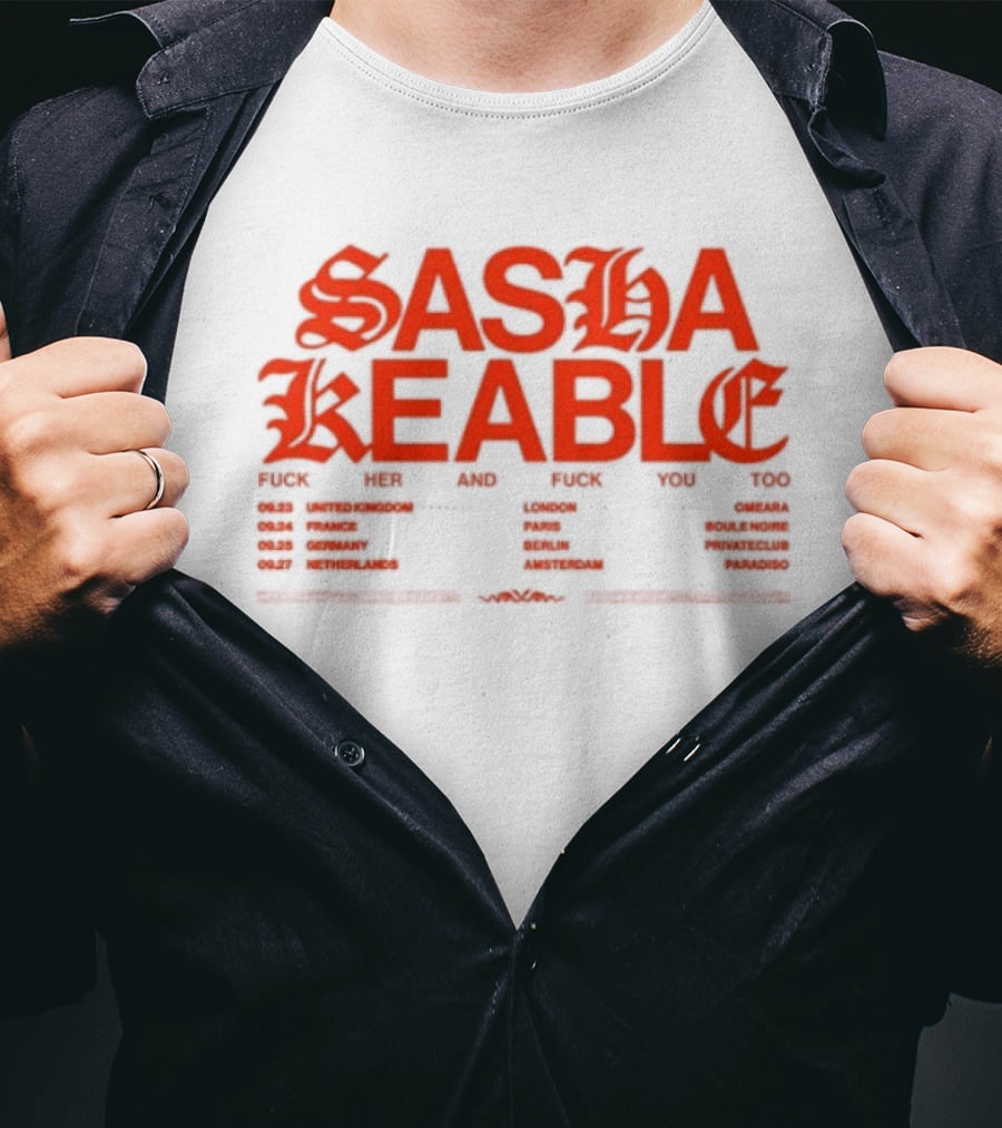 Sasha Keable 2024 Tour Dates And Locations List T-Shirt