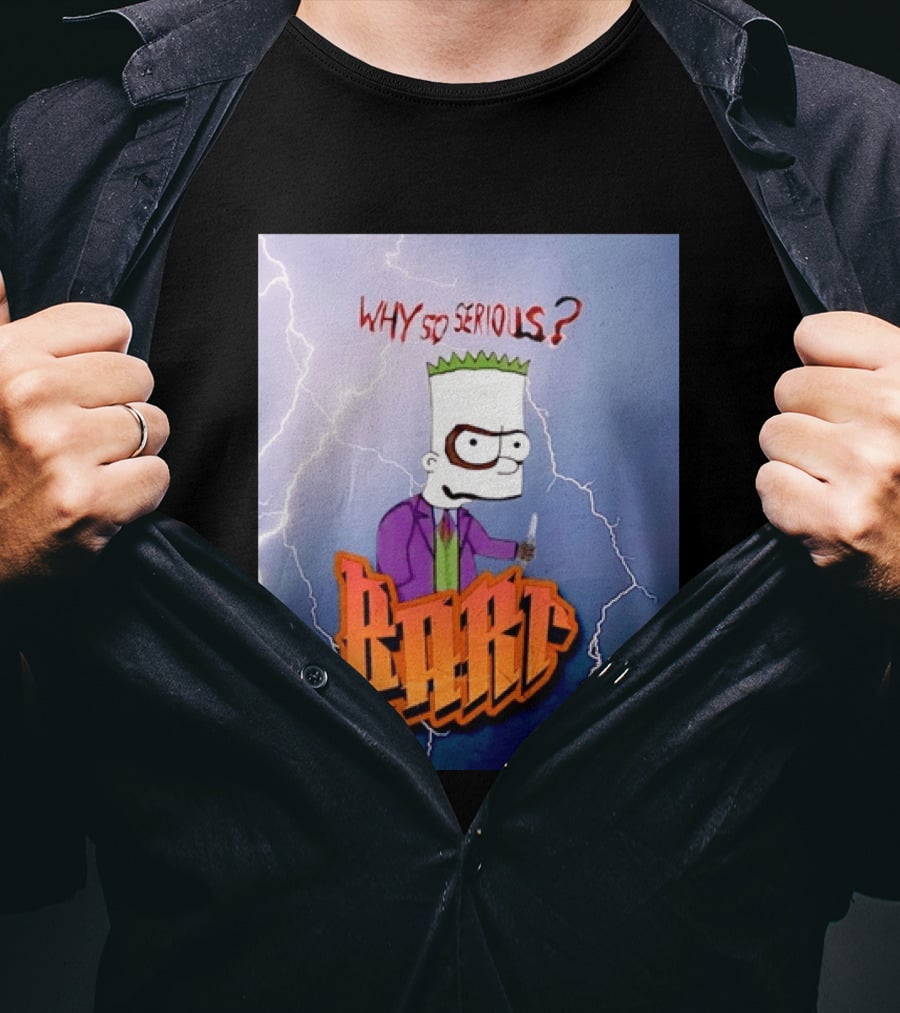 Bart Simpson Why So Serious Joker Lightning Mashup T-Shirt