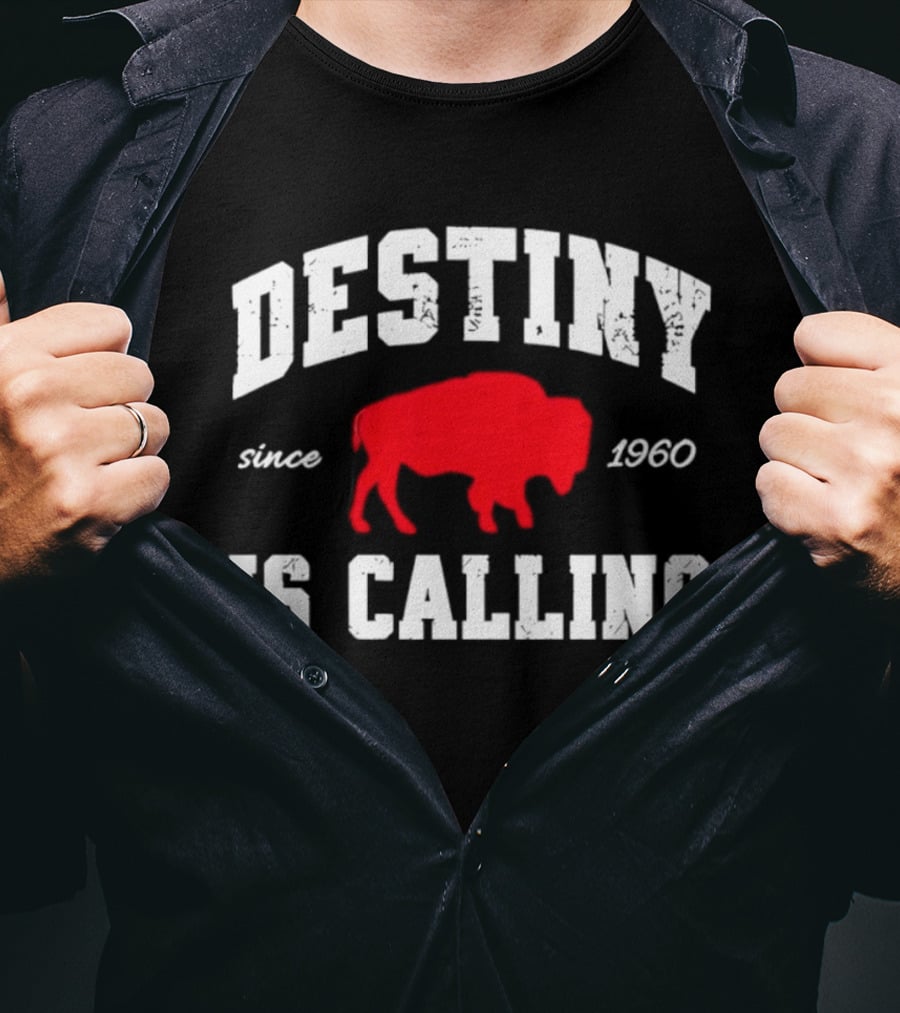 Buffalo Bills Destiny Is Calling Since 1960 Distressed T-Shirt