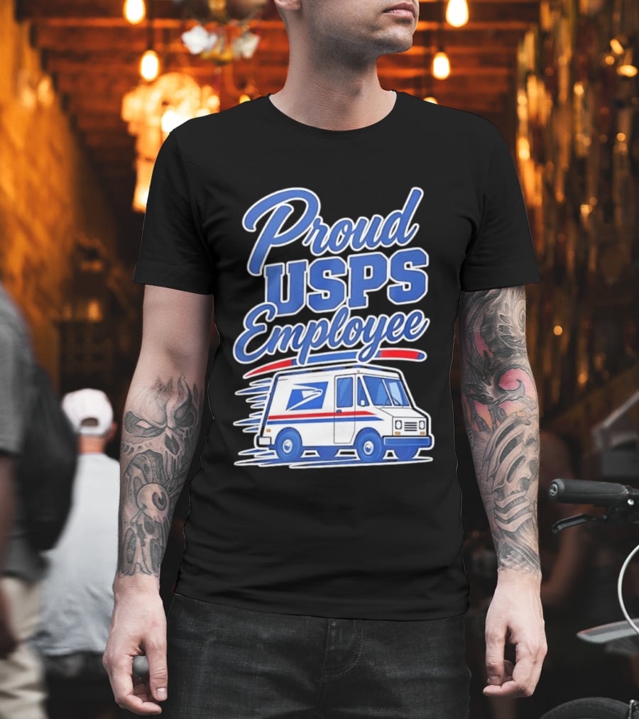 Proud USPS Employee With Postal Truck T-Shirt