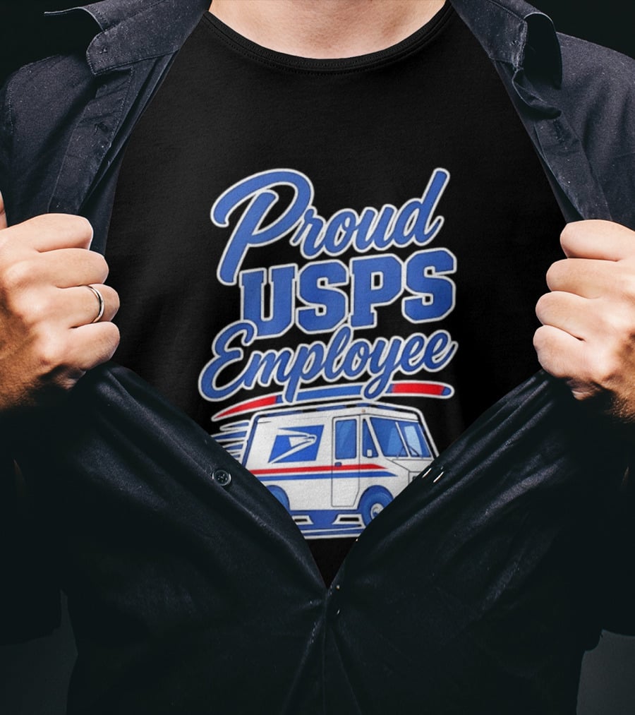 Proud USPS Employee With Postal Truck T-Shirt
