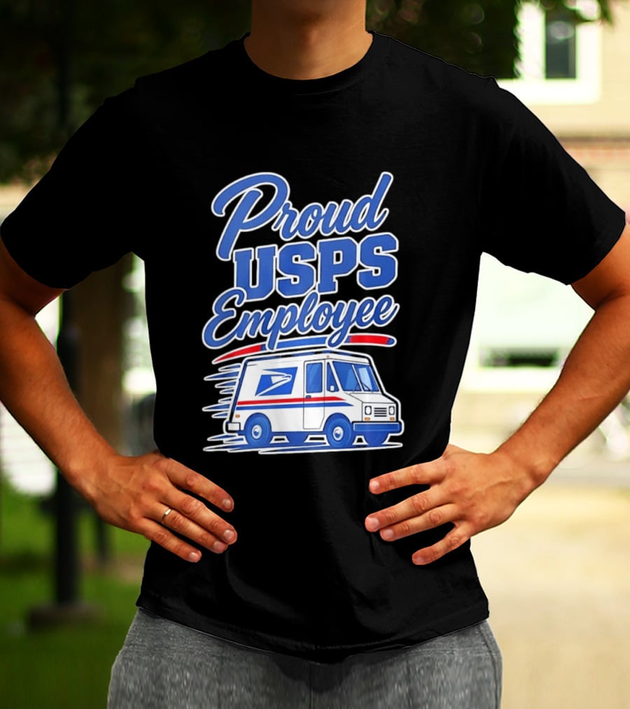 Proud USPS Employee With Postal Truck T-Shirt