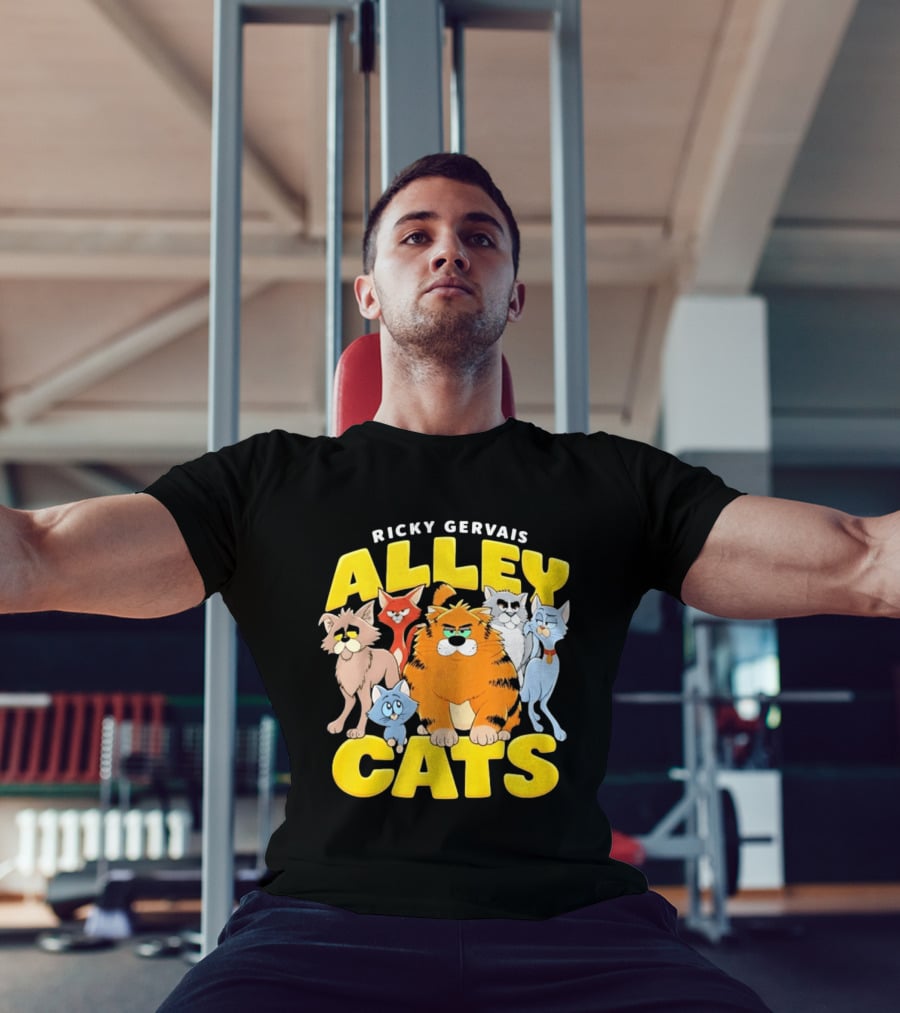 Ricky Gervais Alley Cats Cartoon Friends T-Shirt