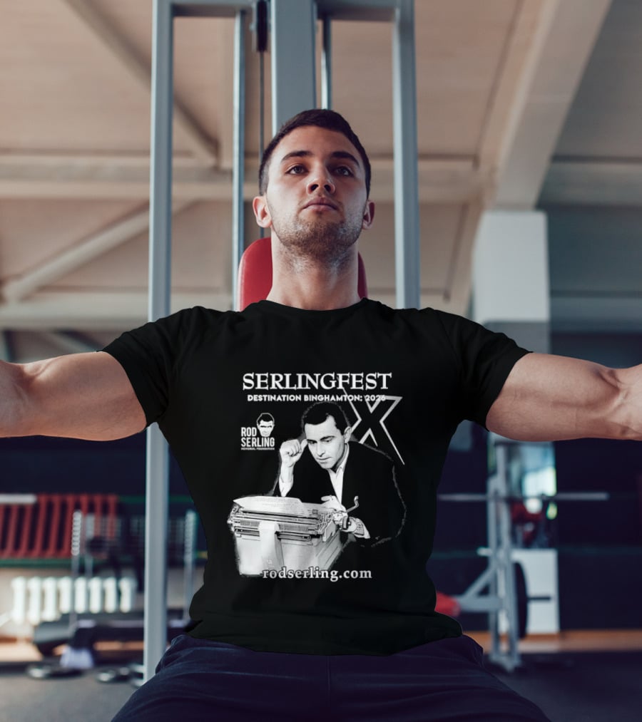 Serlingfest Destination Binghamton 2026 Rod Serling Classic Typing Image T-Shirt