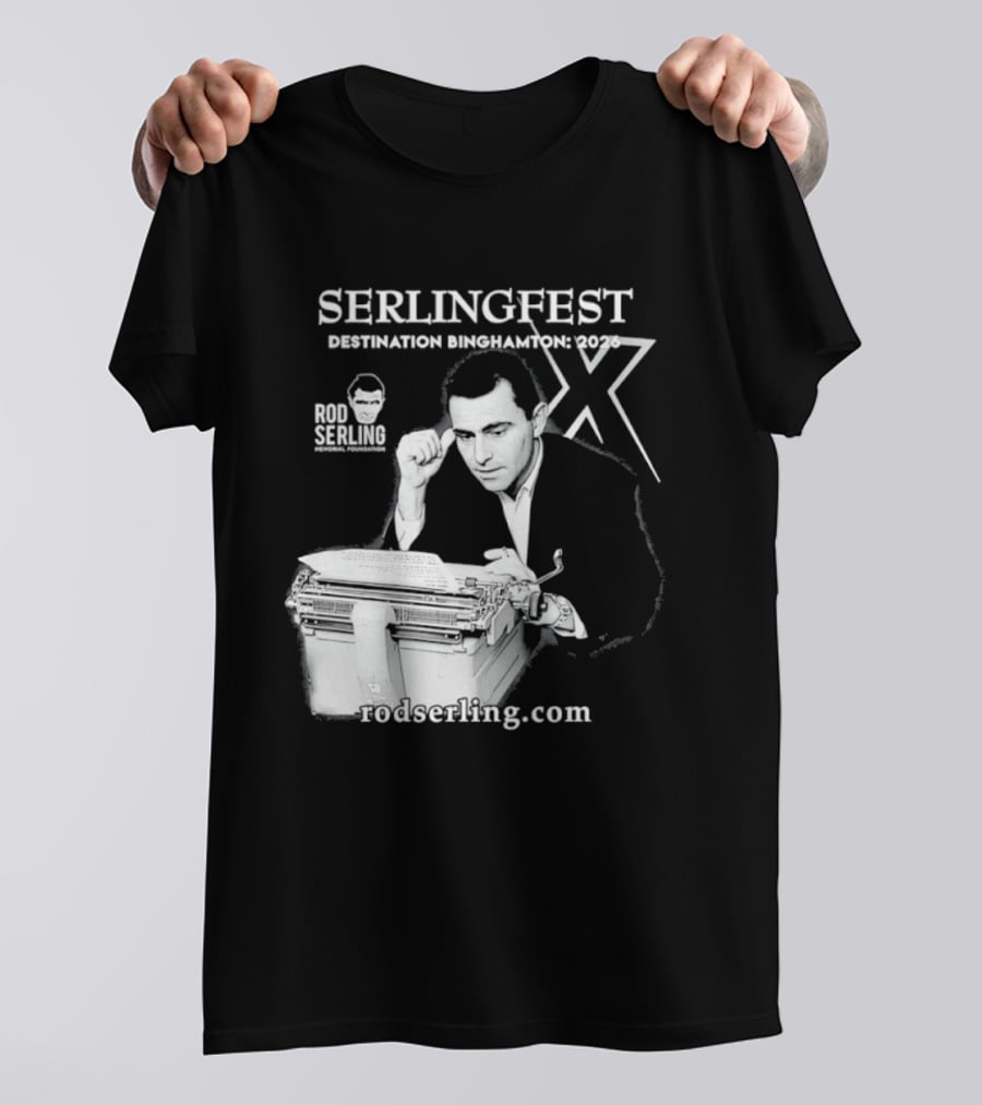 Serlingfest Destination Binghamton 2026 Rod Serling Classic Typing Image T-Shirt