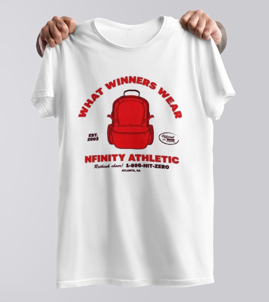 Nfinity Athletic What Winners Wear Backpack Established 2005 Red Rethink Atlanta T-Shirt