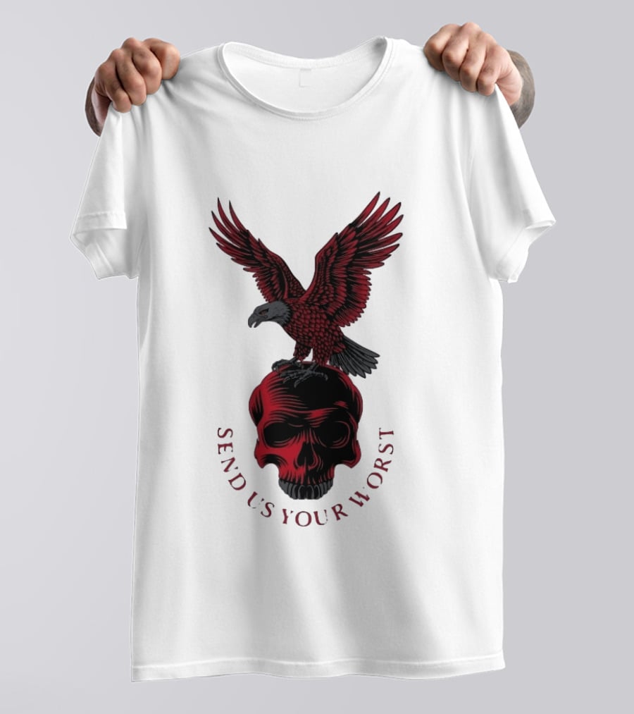 Send Us Your Worst Eagle And Skull Gothic T-Shirt