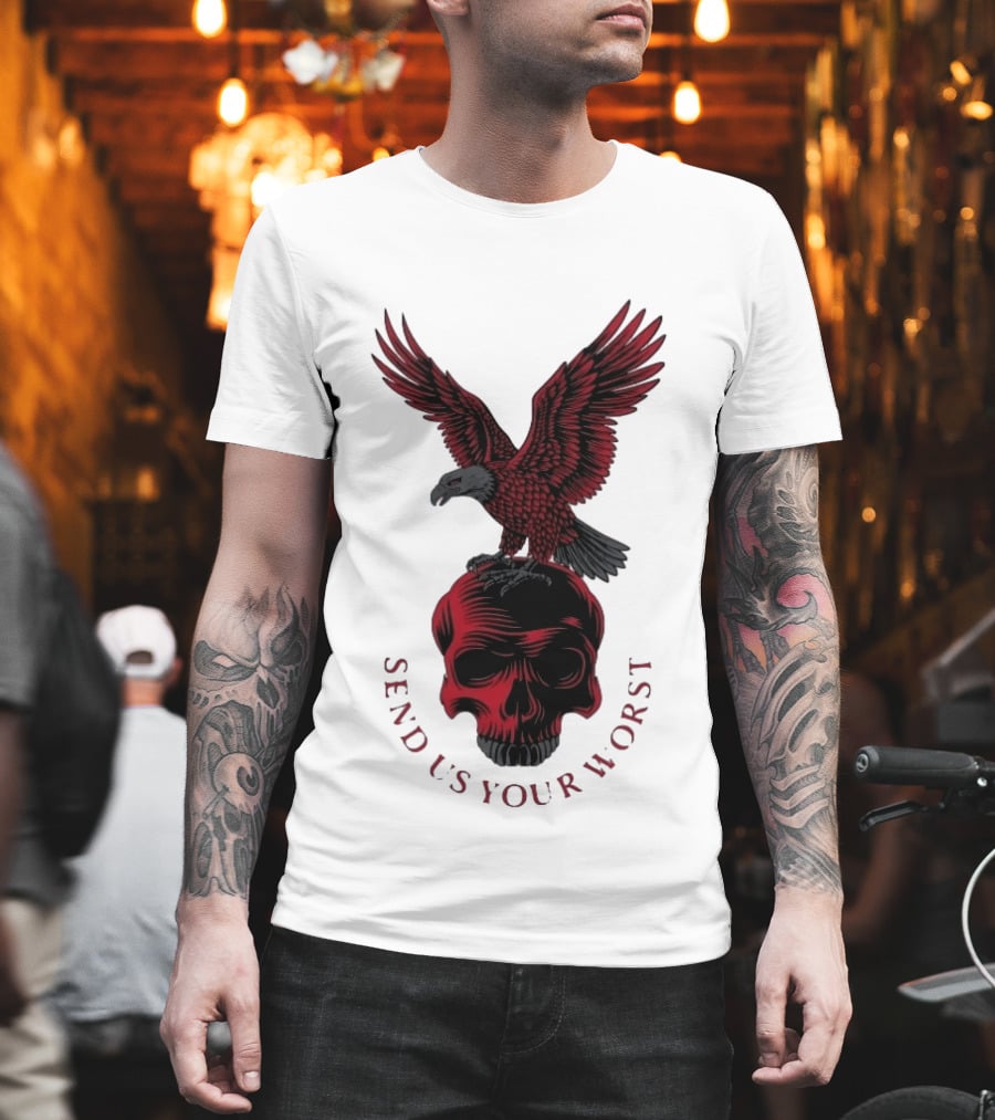 Send Us Your Worst Eagle And Skull Gothic T-Shirt