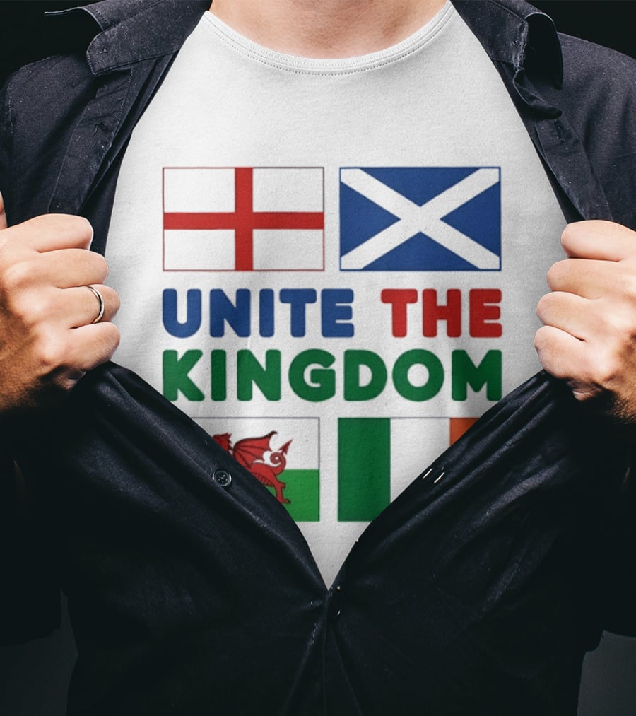 Unite The Kingdom England Scotland Wales Ireland Flags British Isles T-Shirt
