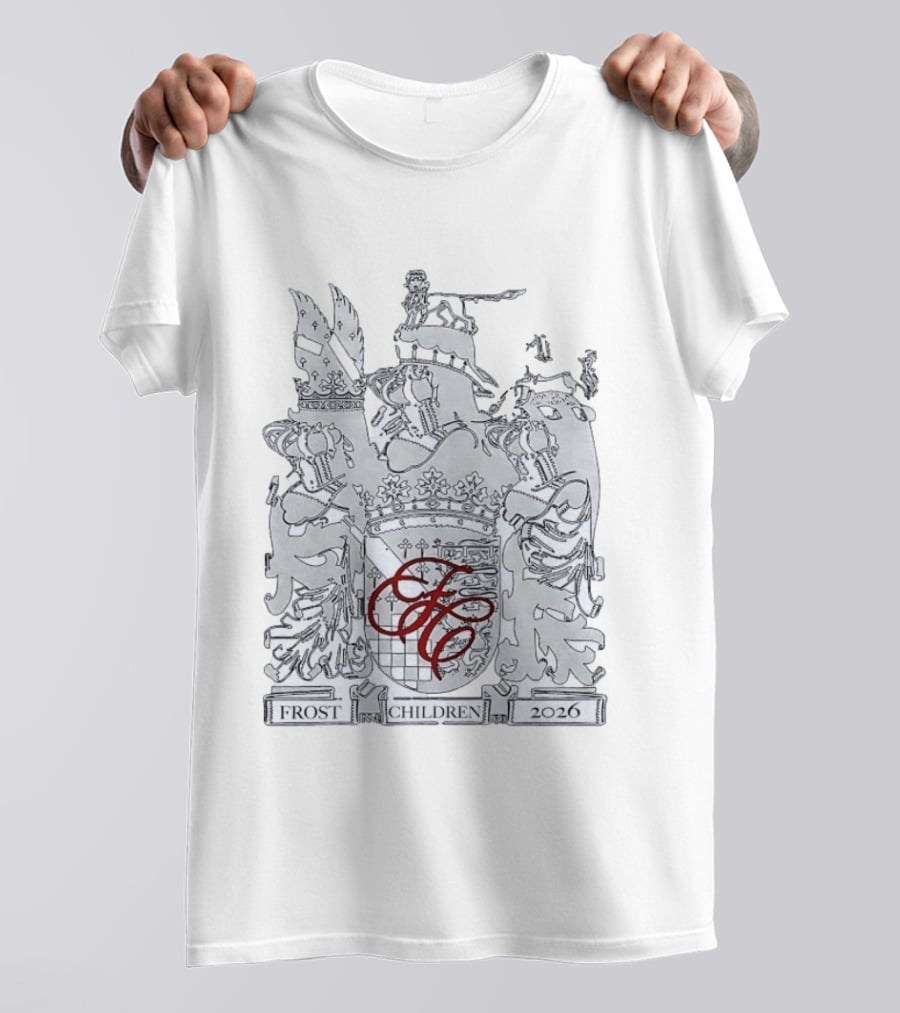 Frost Children 2026 Heraldic Crest Electronic Music T-Shirt
